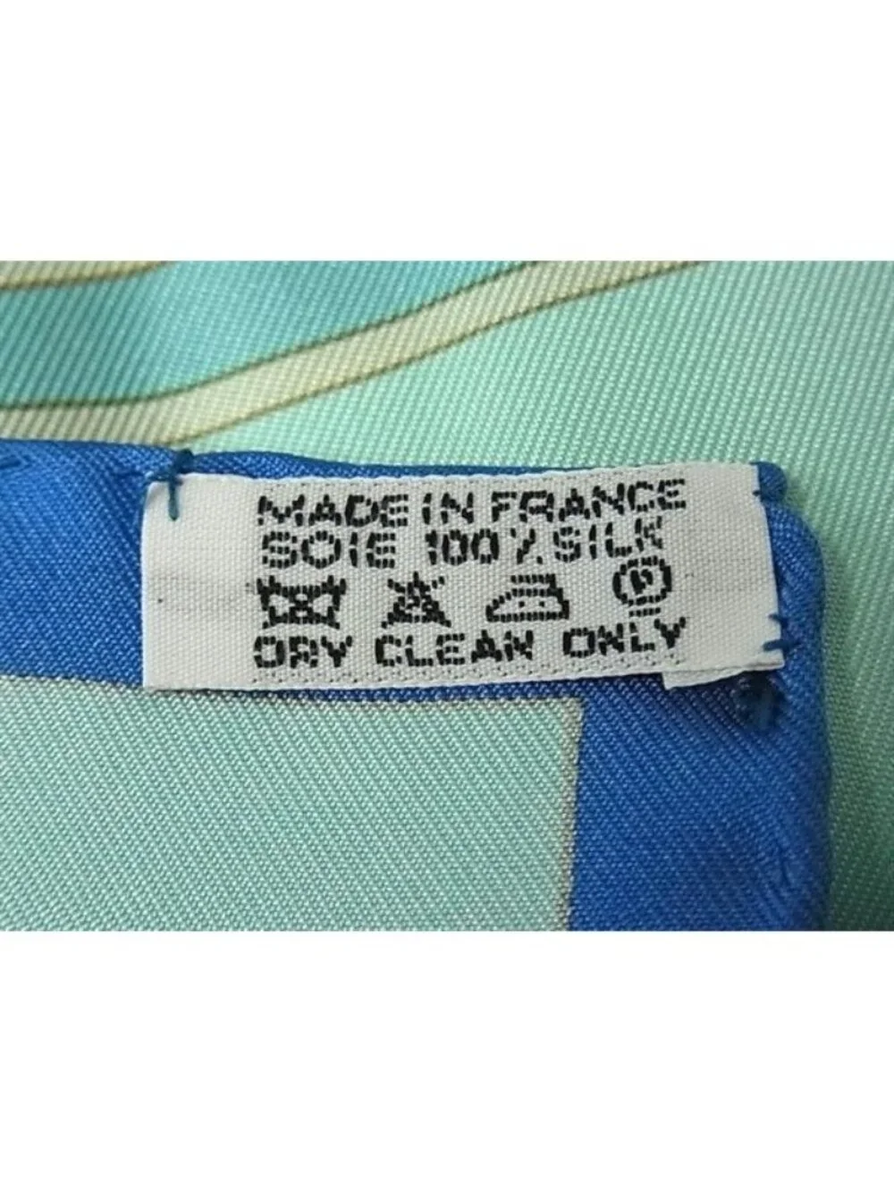 Hermes an Gre du Vent Carre 90 Silk Scarf Shawl Light Blue - Picture 4 of 4